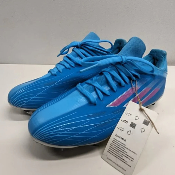 NWT adidas X Speedflow.2 FG Cleats GW7476 BLUE/PINK/WHITE Size 5 main image 4